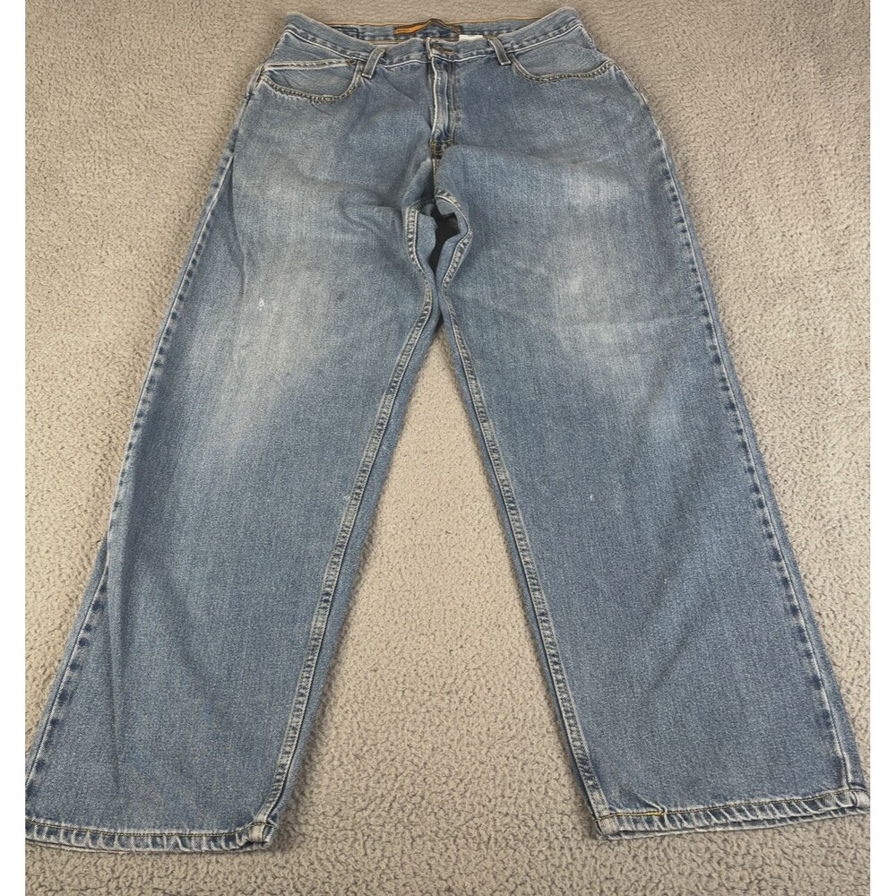 Levi's SilverTab Jeans Mens 34x34 Blue Baggy Y2K Streetwear Skater Distressed